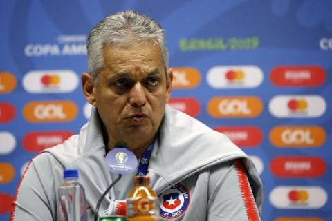 Futbol, conferencia de prensa de la seleccion chilena Copa America 2019 El entrenador de la selecciones chilena Reinaldo Rueda habla con los medios de comunicacion durante una conferencia de prensa realizada en el estadio Maracana de Rio de Janeiro, Brasil. 23 06 2019 Andres Pina Photosport Football, Chile s national team, Nationalteam press conference, PK, Pressekonferenz Copa America Championship 2019 Chile s manager Reinaldo Rueda speaks to the medias during a press conference held at the Maracana stadium in Rio de Janeiro, Brazil. 23 06 2019 Andres Pina Photosport Conferencia de prensa de la seleccion chilena en el estadio Maracana 