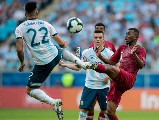 June 23, 2019 - Porto Alegre, RIO GRANDE DO SUL, BRASIL - Argentina and Qatar hold a match valid for the first phase of Copa America Brasil 2019, in the afternoon of sunday (23), at the Arena do GroÂªmio, in Porto Alegre, Rio Grande do Sul, Brasil.Foto: LIAMARA POLLI ARGENTINA X CATAR - ZUMAa187 20190623_zsa_a187_013 Copyright: xLiamaraxPolli AmxPressx&xImagesx