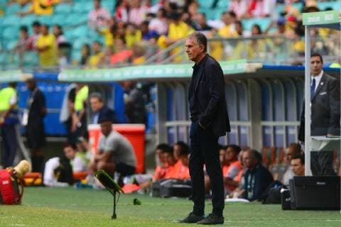 23rd June 2019, Itaipava Arena Fonte Nova, Salvador, Bahia, Brazil; Copa America international football, Colombia versus Paraguay; Head coach Carlos Queiroz of Colombia  ActionPlus12147544 AndersonxStevens