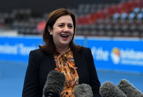TENNIS AUSTRALIA ASH BARTY REAX, Queensland Premier Annastacia Palaszczuk speaks at a press conference, PK, Pressekonferenz to acknowledge Ash Barty s new world number one ranking at the Pat Rafter Arena in Brisbane, Monday, June 24, 2019. Barty was elevated to the top spot after winning the Birmingham Classic in the UK. ( NO ARCHIVING, EDITORIAL USE ONLY, NO USE IN BOOKS WITHOUT CONSENT BRISBANE QLD AUSTRALIA  Copyright: xDANxPELEDx 20190624001405764993