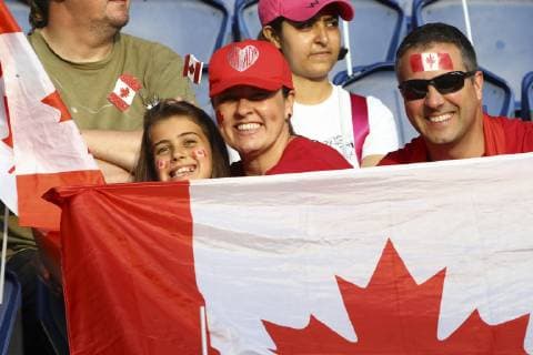 Ambiance supporters Canadiens FOOTBALL : Suede vs Canada - Huitiemes - Coupe du Monde Feminine - 24 06 2019 GwendolineLeGoff Panoramic 
