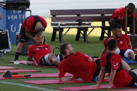 Venezuela s national soccer team players participate in a Copa America 2019 training session, in Rio de Janeiro, Brazil, 24 June 2019. Venezuela s national soccer team training session !ACHTUNG: NUR REDAKTIONELLE NUTZUNG!  Copyright: xFABIOxMOTTAx AME6223 20190624-636970125293536051