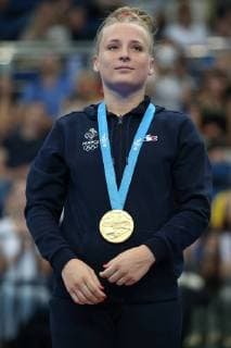 Lea Labrousse, FRA, after individual final at the 2nd European Games in Minsk 24 06 2019