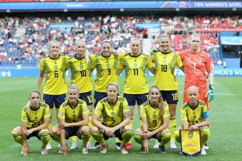 June 24, 2019, Paris, France: Player of Sweden during a match against Canada by the Women s World Cup finals at the Parc des Princes Stadium. Soccer 2019: Womens Wolrd Cup: Sweden 1:0 Canada  - ZUMA19 - 20190624_mda_c233_486 Copyright: xVanessaxCarvalhox