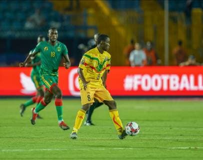 June 24, 2019 - Suez, Mali, Egypt - Diadie Samassekou of Mali during the 2019 African Cup of Nations match between Mali and Mauritania at the Suez Army stadium in Suez, Egypt on June 24,2019. Mali v Mauritania - 2019 African Cup of Nations  - ZUMAn230 20190624_zaa_n230_520 Copyright: xUlrikxPedersenx