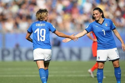 Valentina GIACINTI, italie joie but FOOTBALL : Italie vs Chine - Coupe du Monde Feminine - Montpellier - 25 06 2019 RichardGosselin Panoramic 