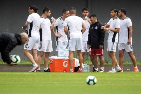 Paraguay s national soccer team players attend a training session at the Pituacu stadium, in Salvador Bahia, Brazil, 25 June 2019. Paraguay is preparing to face Brazil next Thursday for the quarterfinals of the Copa America. Paraguay training in the Copa America !ACHTUNG: NUR REDAKTIONELLE NUTZUNG!  Copyright: xJoédsonxAlvesx COPAME1706 20190625-636970869904399644