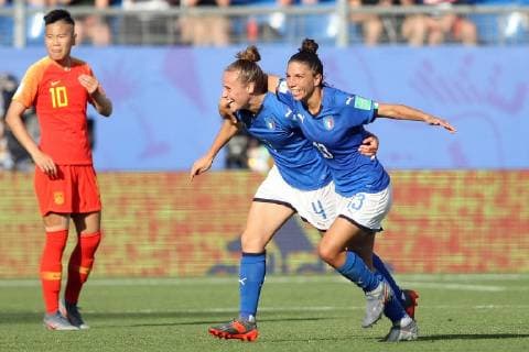 joie but italie Aurora GALLI FOOTBALL : Italie vs Chine - Coupe du Monde Feminine - Montpellier - 25 06 2019 RichardGosselin Panoramic 