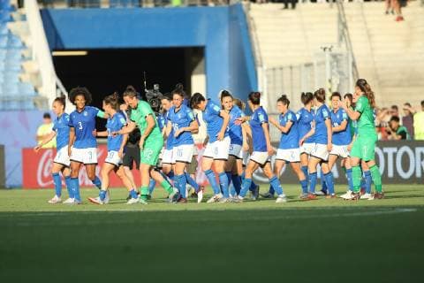 joie qualification 1 4 quart finale italie FOOTBALL : Italie vs Chine - Coupe du Monde Feminine - Montpellier - 25 06 2019 RichardGosselin Panoramic 