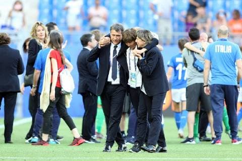 joie qualification 1 4 quart finale italie FOOTBALL : Italie vs Chine - Coupe du Monde Feminine - Montpellier - 25 06 2019 RichardGosselin Panoramic 