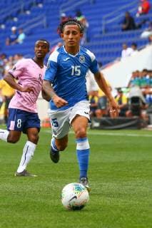 HARRISON, NJ - JUNE 24: Nicaragua forward Byron Bonilla (15) during the CONCACAF Group B game between Bermuda and Nicaragua on June 24, 2019 at Red Bull Arena in Harrison, NJ.(Photo by Rich Graessle Icon Sportswire) SOCCER: JUN 24 CONCACAF Gold Cup Group B - Bermuda v Nicaragua Icon190624179