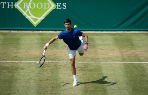 Novak Djokovic (world number 1) of Serbia during The BOODLES Tennis exhibition event 2019 at Stoke Park, Slough, England on 26 June 2019. Copyright: xAndyxRowlandx PMI-2882-0011