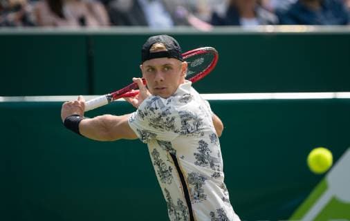 Denis Shapovalov of Canada during The BOODLES Tennis exhibition event 2019 at Stoke Park, Slough, England on 26 June 2019. Copyright: xAndyxRowlandx PMI-2882-0025