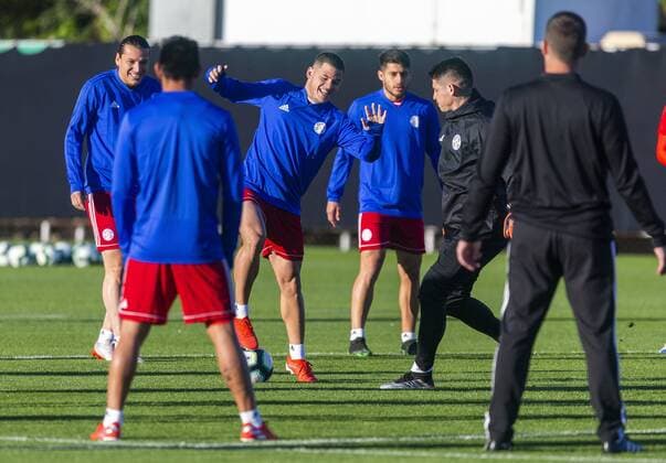 Treino da Selecao Paraguaia PORTO ALEGRE, RS - 26.06.2019: TREINO DA SELEcaO PARAGUAIA - Paraguay selection during training this afternoon (26). Training performed at the CT Park Gigante in Porto Alegre, RS, Brazil. (Photo: Raul Pereira Fotoarena) x1753485x  RaulxPereira