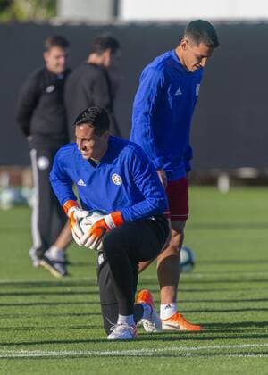 Treino da Selecao Paraguaia PORTO ALEGRE, RS - 26.06.2019: TREINO DA SELEcaO PARAGUAIA - Paraguay selection during training this afternoon (26). Training performed at the CT Park Gigante in Porto Alegre, RS, Brazil. (Photo: Raul Pereira Fotoarena) x1753494x  RaulxPereira