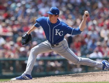 Kansas City Royals Tim Hill pitches against the Cleveland Indians in Cleveland, Ohio Wednesday June 26, 2019.  CLE20192606131 AARONxJOSEFCZYK