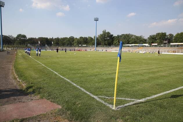 Leipzig, 26 06 2019, Bruno Plache Stadium, football, test match , 1 FC Lokomotive Leipzig vs. FC Erzgebirge Aue 1 3 1 2 , In picture Stadium view, view ,