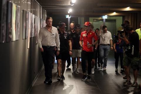 Photo4 LaPresse 27 06 2019 Spielberg, Austria Grand Prix Formula One Austria 2019 In the pic: Max Verstappen (NED) Red Bull Racing RB15 and Charles Leclerc (MON) Scuderia Ferrari SF90  Copyright: xPhoto4 LaPressex