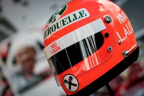 FORMULA 1 - GP of Austria 2019 SPIELBERG,AUSTRIA,27.JUN.19 - MOTORSPORTS, FORMULA 1 - Grand Prix of Austria, Red Bull Ring, preview. Image shows Niki Lauda helmet. GEPAxpictures xMaticxKlansek