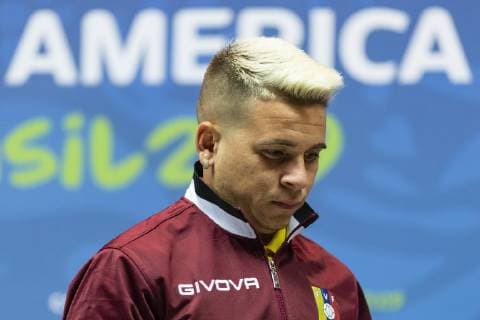 Coletiva Venezuela Copa América RIO DE JANEIRO, RJ - 27.06.2019: COLETIVA VENEZUELA COPA AMÉRICA - Player Yeferson Soteldo during the press conference, PK, Pressekonferenz of Venezuela in the Copa América held in Maracanã, Rio de Janeiro, RJ. (Photo: Celso Pupo Fotoarena) x1753955x  CelsoxPupo
