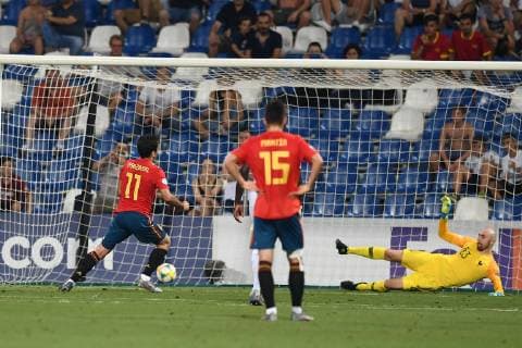 Mg Reggio Emilia 26 06 2019 - Europeo Under 21 Italia 2019 Spagna-Francia foto Matteo Gribaudi Image nella foto: gol Mikel Oyarzabal 