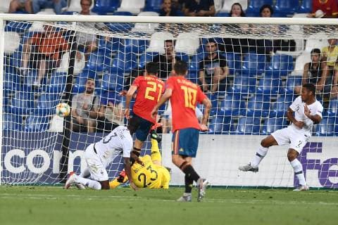 Mg Reggio Emilia 26 06 2019 - Europeo Under 21 Italia 2019 Spagna-Francia foto Matteo Gribaudi Image nella foto: gol Marc Roca 