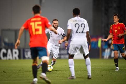 Photo Massimo Paolone LaPresse June 27, 2019 Reggio Emilia, Italy soccer Spain vs France - UEFA Under 21 Championship Italy 2019 - Semi-finals - "Mapei - Citt& xe0; del Tricolore" stadium. In the pic: Lucas Tousart (Francia) in action  Copyright: xMassimoxPaolone LaPressex