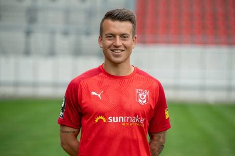 Patrick Göbel HFC Hallescher Fussballclub e V 3 Liga, portrait date 2019 2020, Halle Saale Sachsen Anhalt Germany