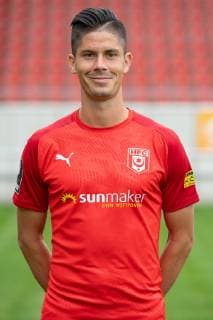 Dennis Mast HFC Hallescher Fussballclub e V 3 Liga, portrait date 2019 2020, Halle Saale Sachsen Anhalt Germany