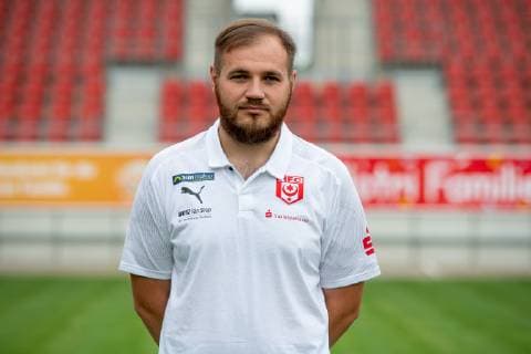 Walter Moissejenko Physiotherapist HFC Hallescher Fussballclub e V 3 Liga, portrait date 2019 2020, Halle Saale Sachsen Anhalt Germany