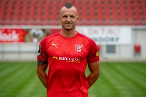 Toni Lindenhahn HFC Hallescher Fussballclub e V 3 Liga, portrait date 2019 2020, Halle Saale Sachsen Anhalt Germany