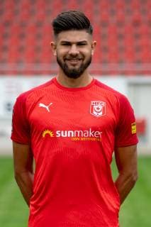 Antonios Papadopoulos HFC Hallescher Fussballclub e V 3 Liga, portrait date 2019 2020, Halle Saale Sachsen Anhalt Germany