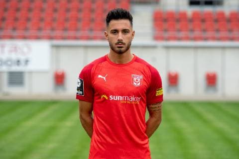 Davud Tuma HFC Hallescher Fussballclub e V 3 Liga, portrait date 2019 2020, Halle Saale Sachsen Anhalt Germany