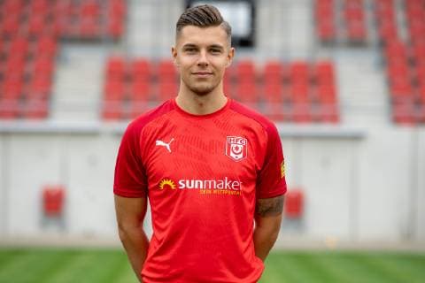 Erik Henschel HFC Hallescher Fussballclub e V 3 Liga, portrait date 2019 2020, Halle Saale Sachsen Anhalt Germany