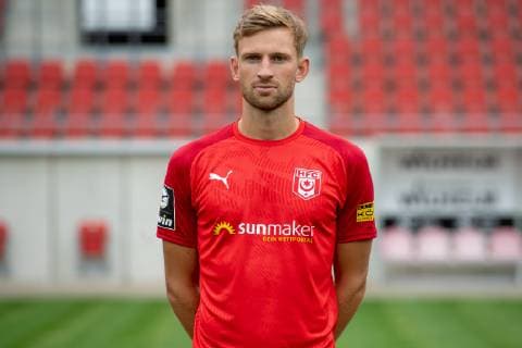 Jan Washausen HFC Hallescher Fussballclub e V 3 Liga, portrait date 2019 2020, Halle Saale Sachsen Anhalt Germany