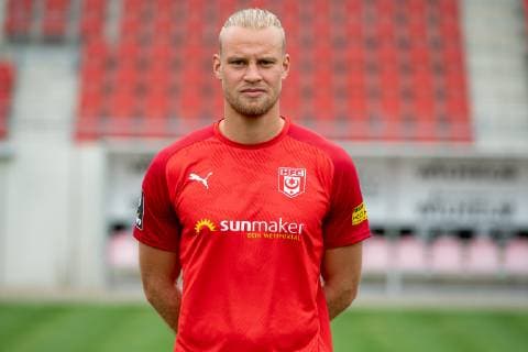 Sebastian Mai HFC Hallescher Fussballclub e V 3 Liga, portrait date 2019 2020, Halle Saale Sachsen Anhalt Germany