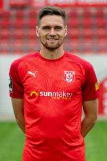 Jonas Nietfeld HFC Hallescher Fussballclub e V 3 Liga, Portrait date 2019 2020, Halle Saale Sachsen Anhalt Germany