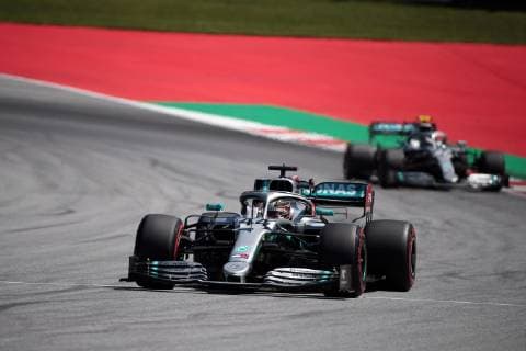 Photo4 LaPresse 28 06 2019 Spielberg, Austria Grand Prix Formula One Austria 2019 In the pic: Lewis Hamilton (GBR) Mercedes AMG F1 W10 and Valtteri Bottas (FIN) Mercedes AMG F1 W10  Copyright: xPhoto4 LaPressex