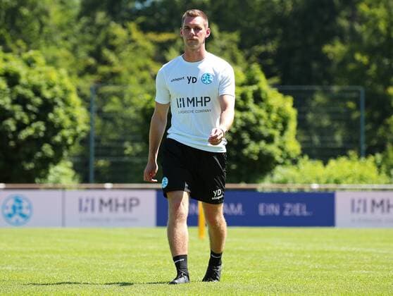 28 06 2019, Germany, Stuttgart, Football Oberliga Baden Württemberg, Season 2019 2020 SV Stuttgarter Kickers Training Co Trainer Yannick Dreyer