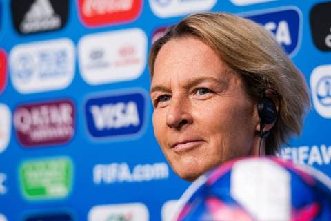 190628 Martina Voss Tecklenburg, Head of Germany during a press conference on June 28, 2019 in Rennes Photo Simon Hastegard Image Source Code SH 180091 bbeng soccer football soccer soccer dam women women france france world Cup 2019 world championship fifa women s world cup 2019 world cup quarter-final knockout stage germany press conference,  Copyright: SIMONxHASTEGARD BB190628SH047