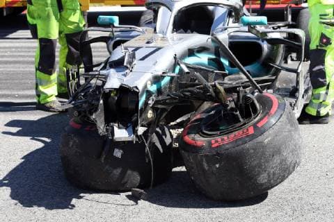 Photo4 LaPresse 28 06 2019 Spielberg, Austria Grand Prix Formula One Austria 2019 In the pic: Valtteri Bottas (FIN) Mercedes AMG F1 W10 crash  Copyright: xPhoto4 LaPressex