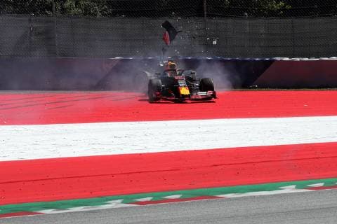 Photo4 LaPresse 28 06 2019 Spielberg, Austria Grand Prix Formula One Austria 2019 In the pic: Max Verstappen (NED) Red Bull Racing RB15 crash  Copyright: xPhoto4 LaPressex