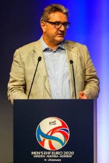 HANDBALL - EHF Euro 2020, draw VIENNA,AUSTRIA,28.JUN.19 - HANDBALL - EHF European Championship, EM, Europameisterschaft 2020, draw. Image shows executive city councelor for social affairs, health care and sports Peter Hacker. GEPAxpictures xPhilippxBrem
