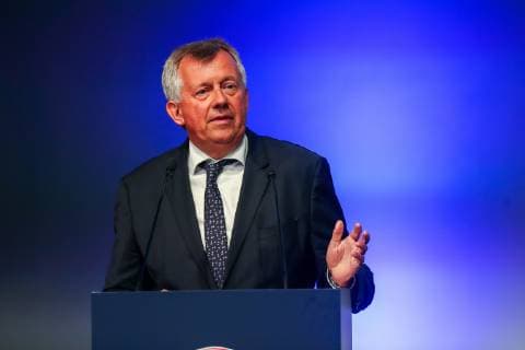 HANDBALL - EHF Euro 2020, draw VIENNA,AUSTRIA,28.JUN.19 - HANDBALL - EHF European Championship, EM, Europameisterschaft 2020, draw. Image shows president Michael Wiederer (EHF). GEPAxpictures xPhilippxBrem
