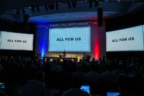HANDBALL - EHF Euro 2020, draw VIENNA,AUSTRIA,28.JUN.19 - HANDBALL - EHF European Championship, EM, Europameisterschaft 2020, draw. Image shows an overview with DJ Wahlstedt. GEPAxpictures xPhilippxBrem