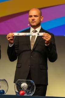 HANDBALL - EHF Euro 2020, draw VIENNA,AUSTRIA,28.JUN.19 - HANDBALL - EHF European Championship, EM, Europameisterschaft 2020, draw. Image shows secretary general Martin Hausleitner (EHF). GEPAxpictures xPhilippxBrem