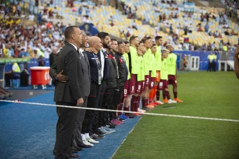 Fußball, Copa America, Venezuela - Argentinien Venezuela vs Argentina RIO DE JANEIRO, RJ - 28.06.2019: VENEZUELA VS ARGENTINA - the Venezuelan bench during a match between Venezuela and Argentina, valid for the quarterfinals of the Copa América 2019, held this Friday (28) at the Maracanã Stadium, in Rio de Janeiro, RJ. (Photo: Celso Pupo Fotoarena) x1754613x  CelsoxPupo