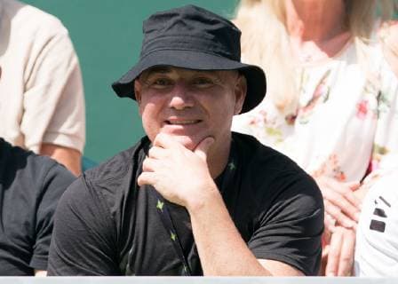ANDRE AGASSI of USA (coach of Grigor DIMITROV of Bulgaria) during The Boodles tennis exhibition event 2019 Day 4 at Stoke Park, Slough, England on 28 June 2019. Copyright: xAndyxRowlandx PMI-2887
