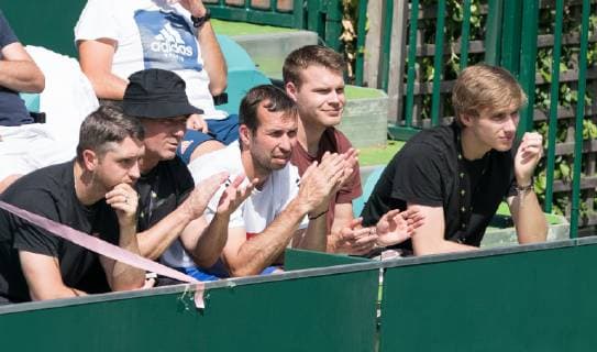 ANDRE AGASSI of USA (coach of Grigor DIMITROV of Bulgaria) during The Boodles tennis exhibition event 2019 Day 4 at Stoke Park, Slough, England on 28 June 2019. Copyright: xAndyxRowlandx PMI-2887
