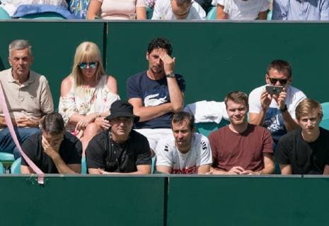 ANDRE AGASSI of USA (coach of Grigor DIMITROV of Bulgaria) during The Boodles tennis exhibition event 2019 Day 4 at Stoke Park, Slough, England on 28 June 2019. Copyright: xAndyxRowlandx PMI-2887